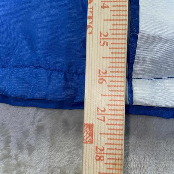 Vintage Plymouth Racing Jacket Mens Medium Blue Heart Satin Talon Zipper 60s 70s - Picture 4 of 11